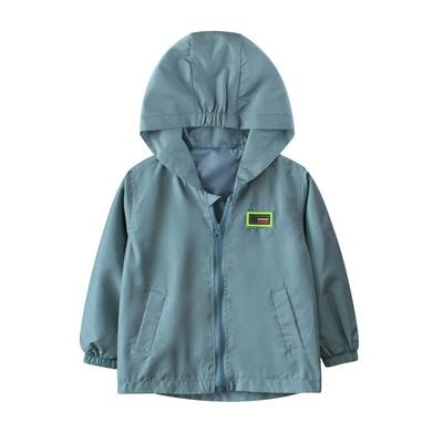 27kids Small Children's Clothing Spring and Autumn Boys' Thin Trench Coat Children's Hooded Jacket Shell Jacket Baby Boy Zip-up Shirt