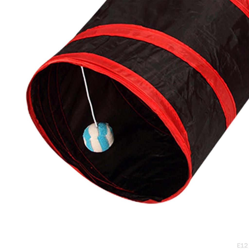 Cat Tunnel Foldable Passage with Play Ball Activity Center Puzzle Toys