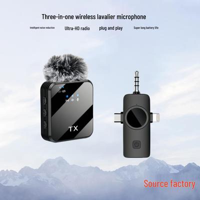 Wireless Lavalier Microphone with Smart Noise Reduction for Outdoor Live Streaming and HD Recording