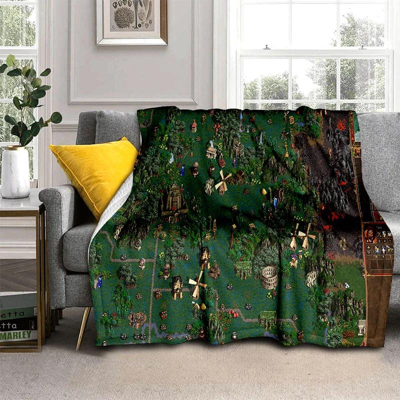 HOMM3 Heroes of Might and Magic Map 29 Style New Treasure Chest Blanket,Soft Throw Blanket for Home Bedroom Bed Sofa Travel Kid