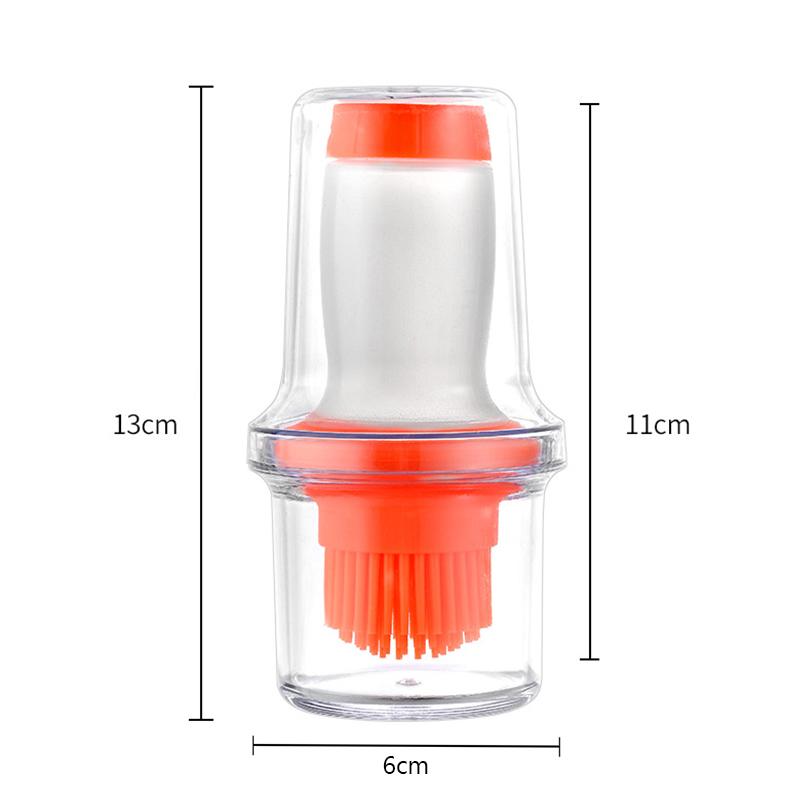 Portable Oil Sauce Spice Bottle Oil Dispenser With Silicone Brush For Cooking Baking Bbq Seasoning Kitchen Food Grade Oil Can