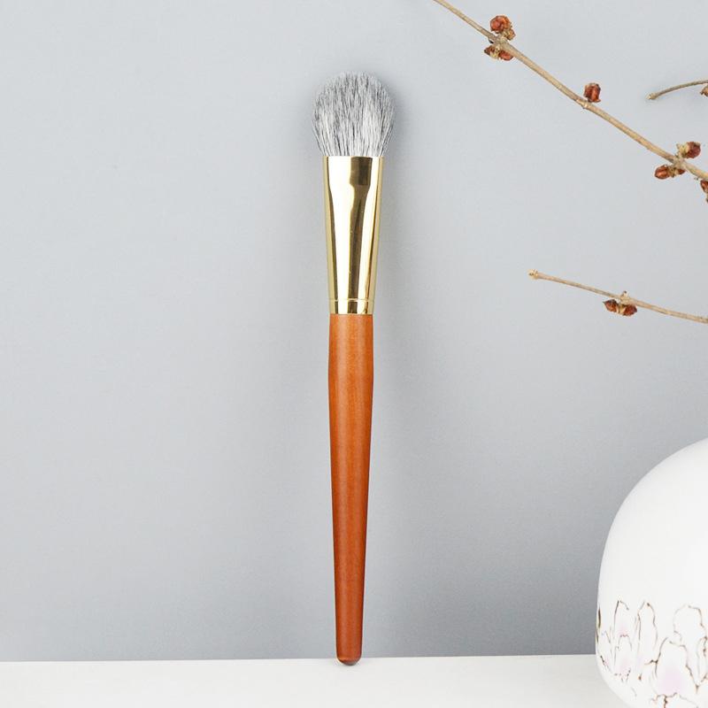 Naturalny Pędzel do Różu do Włosów Twarz Detale Cień Pędzle do Makijażu Włosie Kozie Róż Bronzer Pro Niezbędne Narzędzia Kosmetyczne