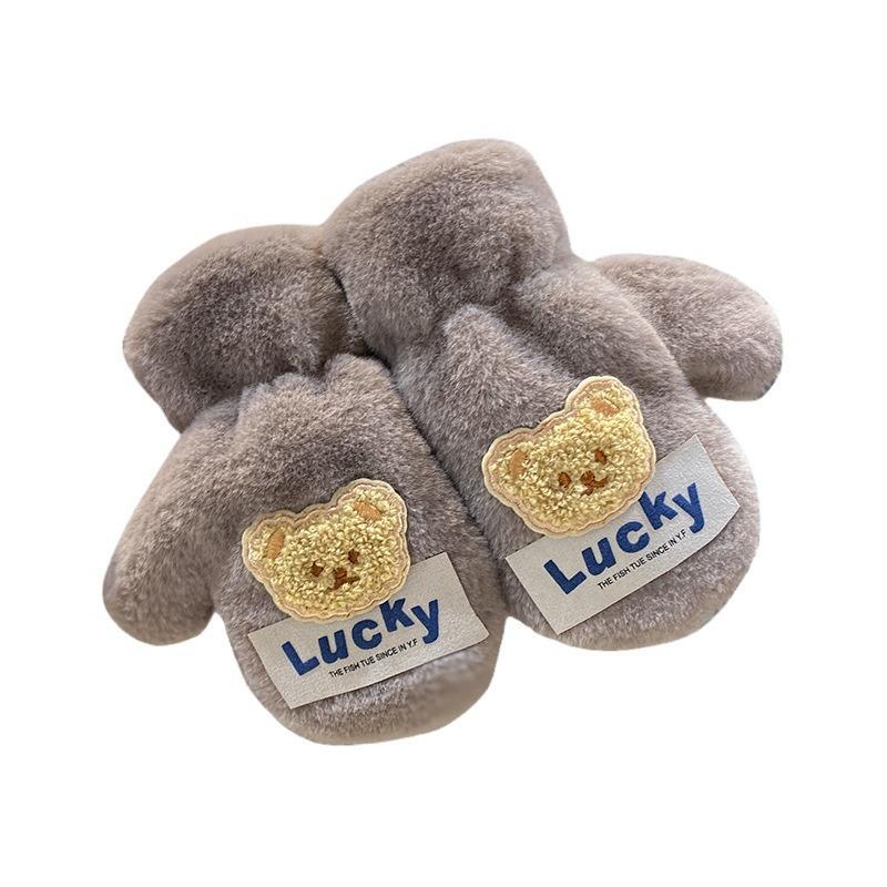 Baby Plüsch Kinder Warme Handschuhe für Mädchen Im Winter Niedlich Frostschutz Plus Samttasche Finger Junge