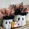 20cm Creative Spooky Halloween Ghost Bucket Decor Vase Planter for Home Office