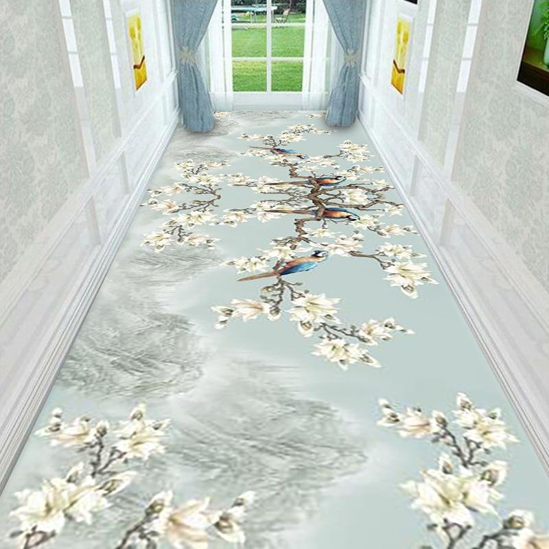 Chinese Style Carpet Simple Printing Floor Mats Hotel Corridors Carpets Passageways Cuttable Carpets
