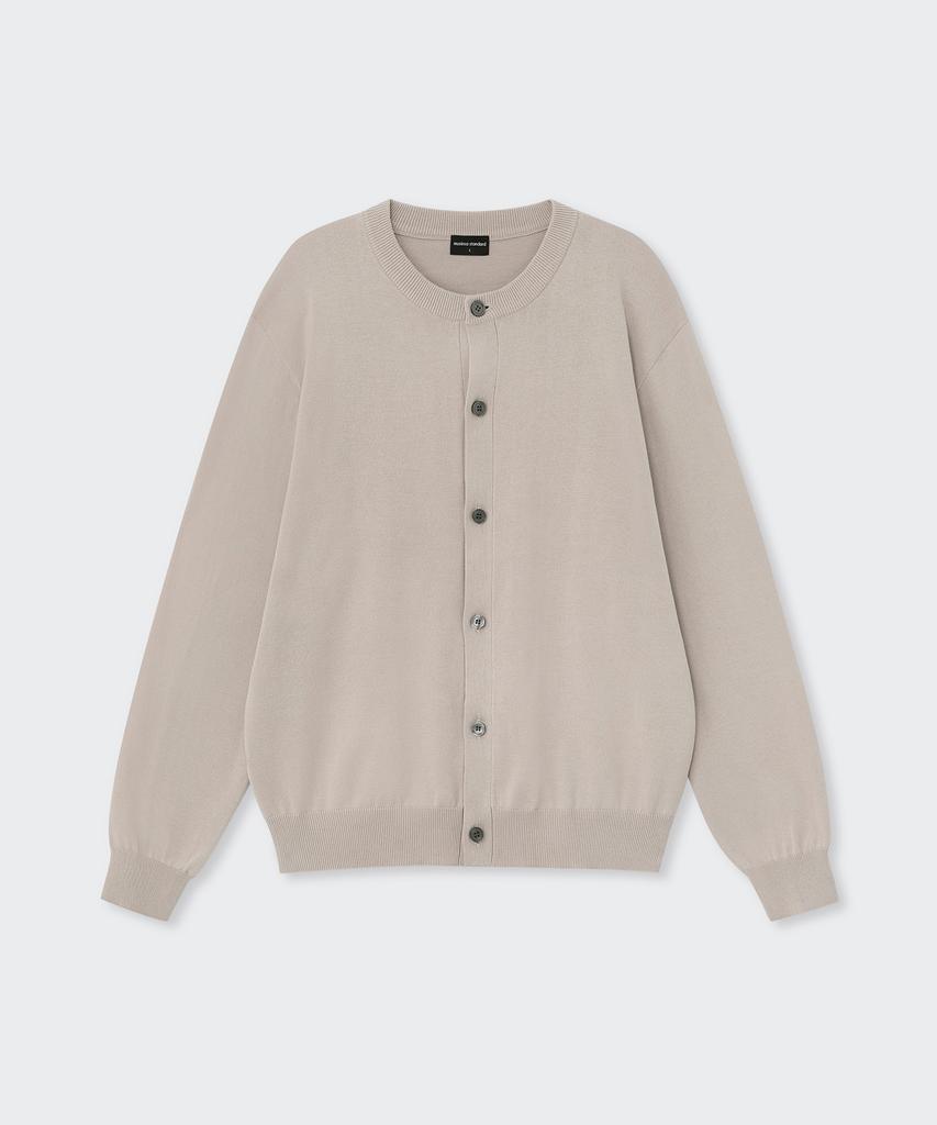 Musinsa Standard Washable Supima Cotton Round Neck Cardigan [Dusty Cream]