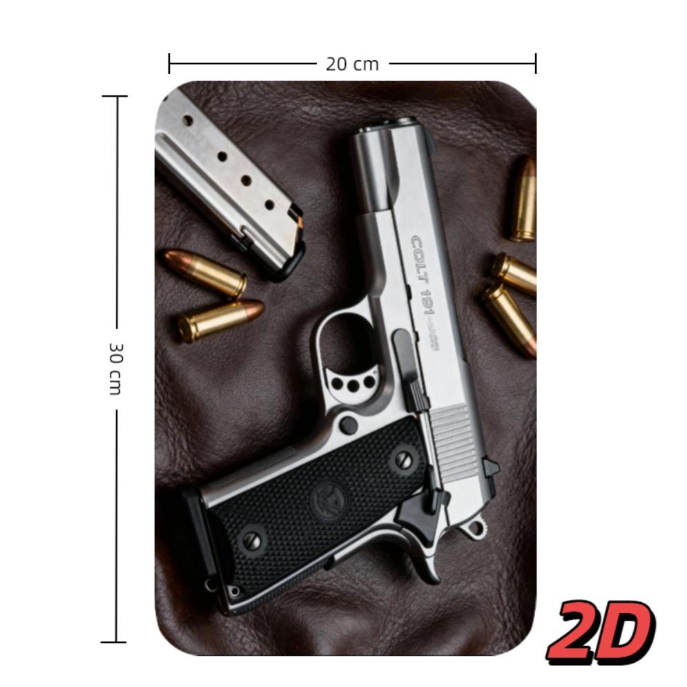 Винтажный металлический постер Colt 1911 Пистолет Ретро Настенное искусство для мужской пещеры Бара Гаража 20x30cm（7.8x11.8inch）