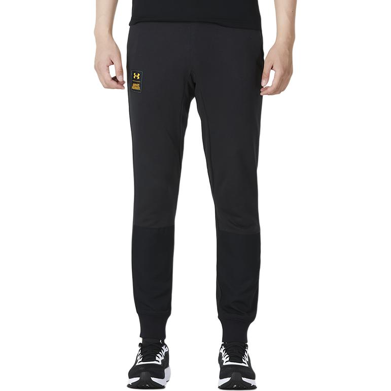 Under Armour Solid Logo Casual Knit Joggers Men Black 1366407-001