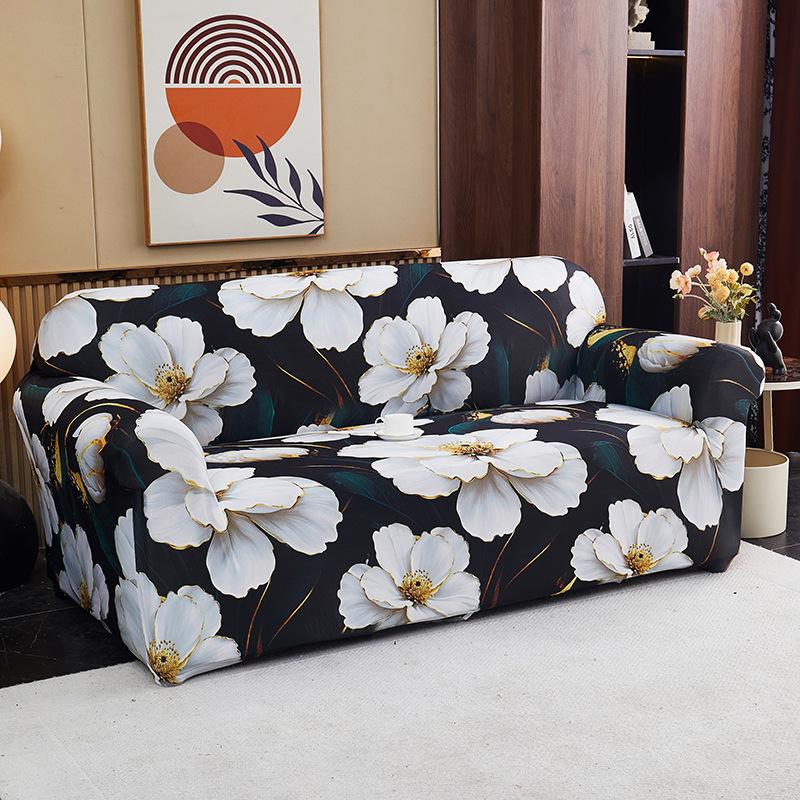 Elastic Printed Sofa Cover Single Double Triple Lazy Sofa Cover Non-slip Protective Cover