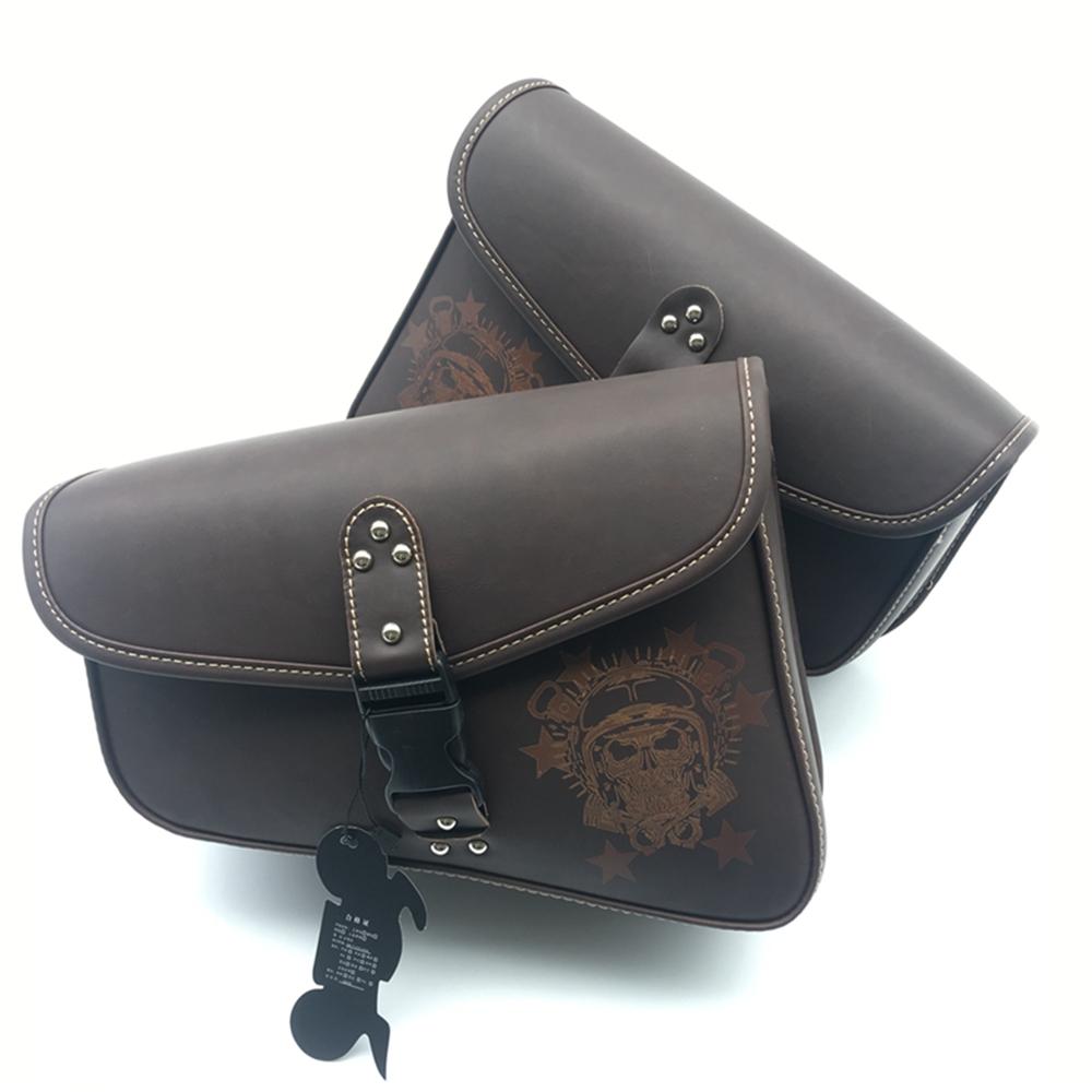 

Универсальная мотоциклетная сумка-седло, боковая сумка для инструментов, кожаная сумка-седло из искусственной кожи, ретро-коричневая для Harley Yamaha Honda Suzuki Kawasaki