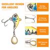 Fishing Lure Wobble Rotating Metal Vibration Bait Spoon Jig Sea Lures Artificial Hard Baits Sequins Tackle