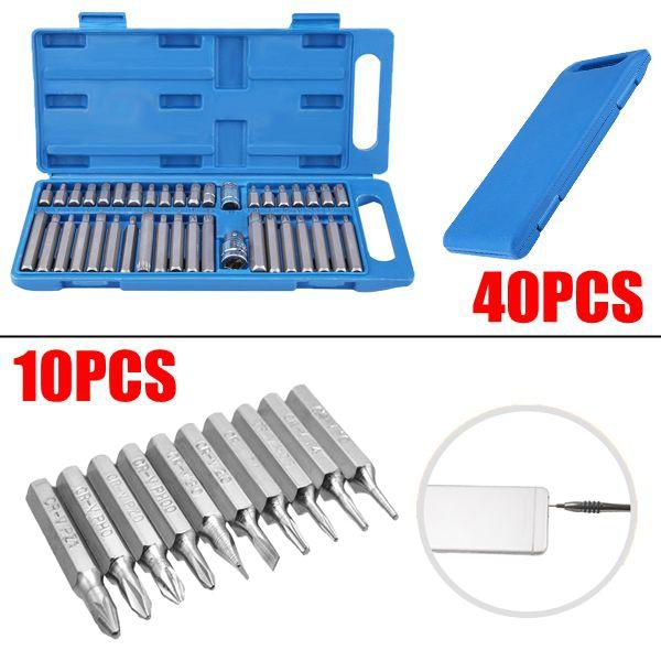 40/Pcs Hex Star Torx Socket Bit Set Tool Kit 1/2inch 3/8inch Drive