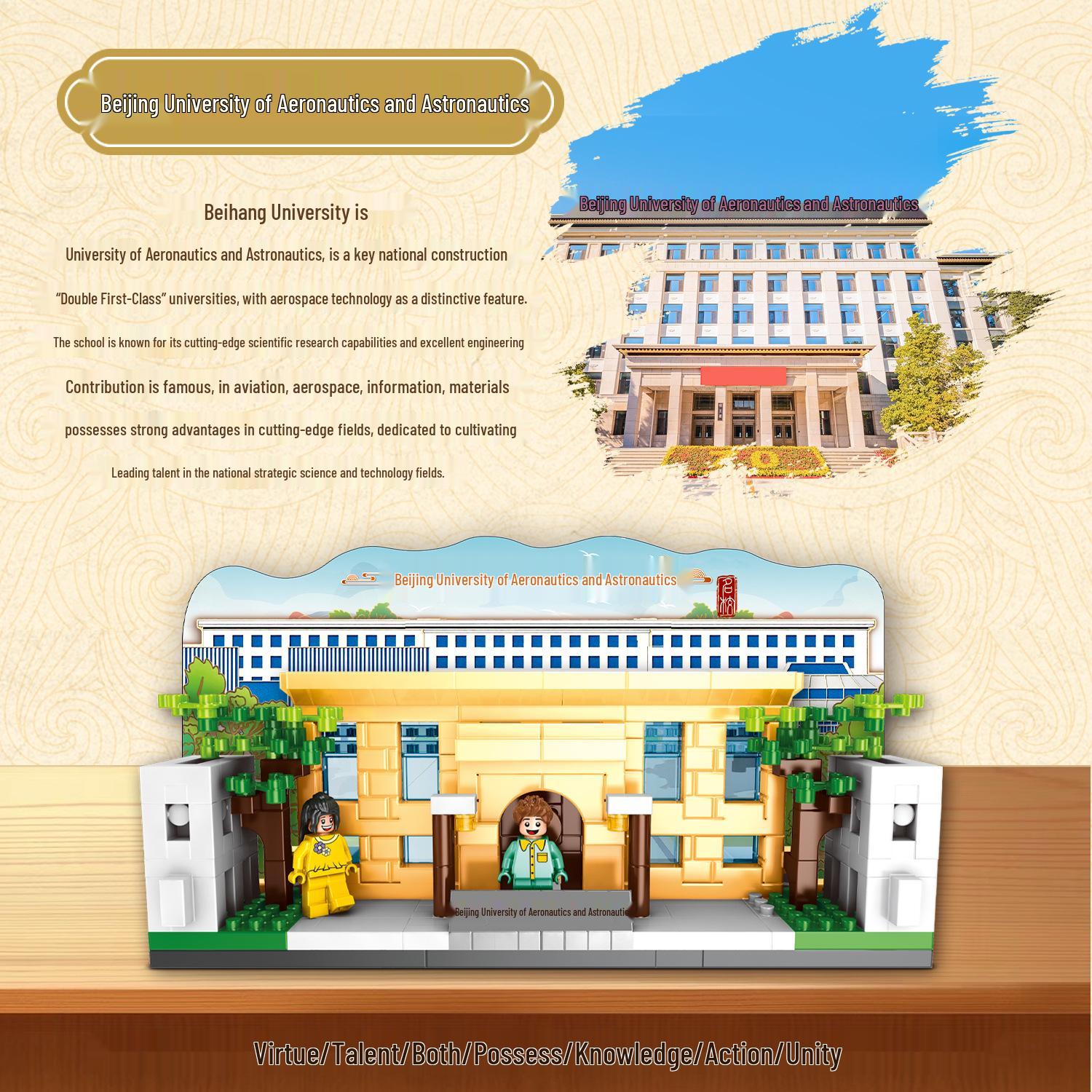 Модель Университета Юаньтай, игрушка из микро-блоков для детей