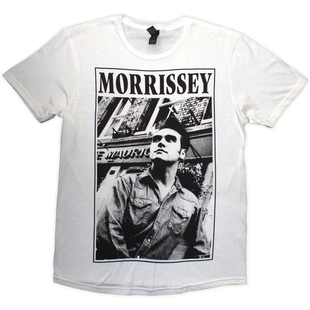 Morrissey T-Shirt: Maurice B&W (White) OFFICIAL NEW