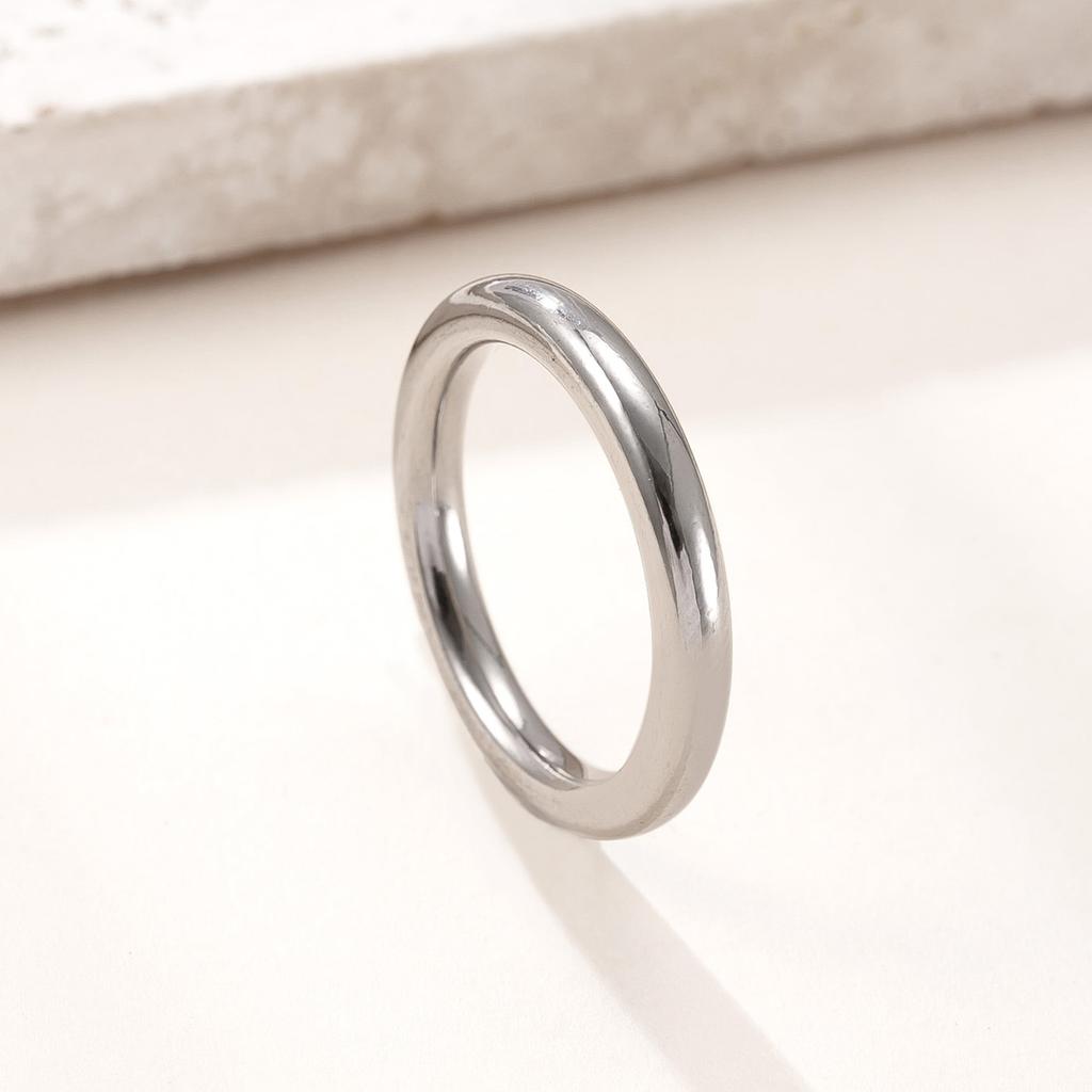 3mm 4mm 6mm 8mm Breite Edelstahl Goldfarbe Ring Damen Herren Minimalistisch Trendig Partnerringe Schmuck Hochzeitsgeschenk