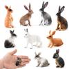 Simulated Wild Animal Model Rabbit Solid Plastic Toy Boutique Animal Cake Ornament Doll