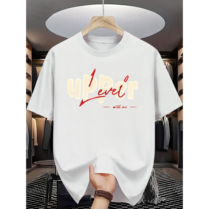

Men s Fashion Summer Round Neck Pattern Short-Sleeved T-shirt, Cool and Handsome Style, with Unique Printed Figure S белый