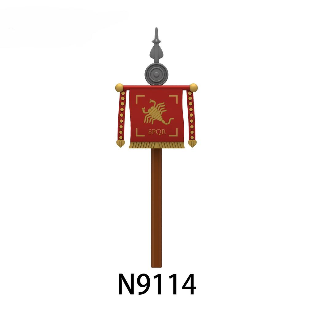 Medieval Series Roman Army Flag Building Blocks Toys