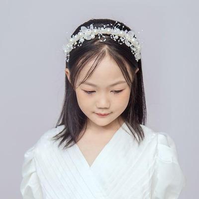 "Korean Style Fairy Flower Crown Headband for Girls - Princess Forest Wedding Accessory"