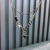 iF ME Retro Gem Star Necklace Double Layer Silver Chain Choker for Women Jewelry Accessories