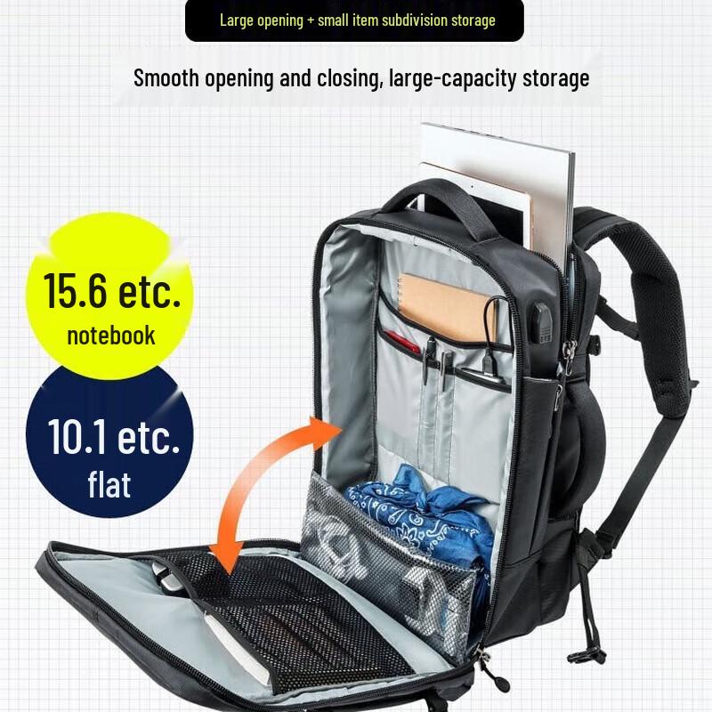 Sanwa BAG-BPC3BK 15.6-inch Splash-Proof Laptop Backpack