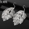 925 Sterling Silver Women's Layered Hollow Tassel Long Hanging Piercing Earrings Fashion Wedding Jewelry