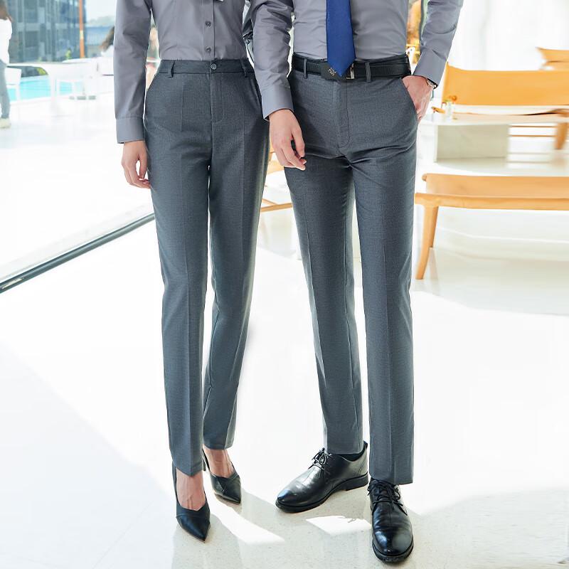 Tluoman Unisex Micro Straight Leg Professional Casual Pants L