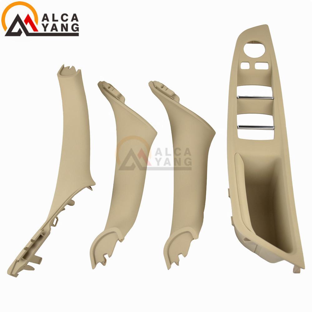 4/7PCS Set Rechtslenker RHD Für BMW 5 series F10 F11 520 525 Rot Wein grau Auto Innen Tür Griff Inneren Panel Pull