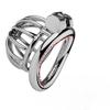Stainless Steel Chastity Cage Set with Dual Style Design, Secure Locking Ring and Smooth Metal Trainer Masturbation Sex Toys