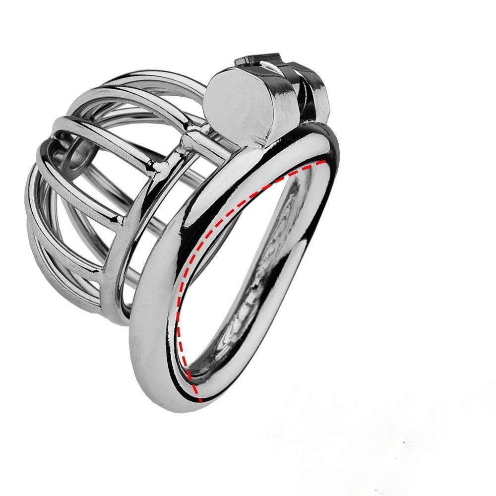 Stainless Steel Chastity Cage Set with Dual Style Design, Secure Locking Ring and Smooth Metal Trainer Masturbation Sex Toys