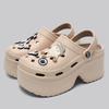 Fashion Women Slippers Platform Metal Decoration Sandals Wedges Shoes Outdoor Clogs Thick Sole Slipper Ladies Flip Flops Garden Shoes