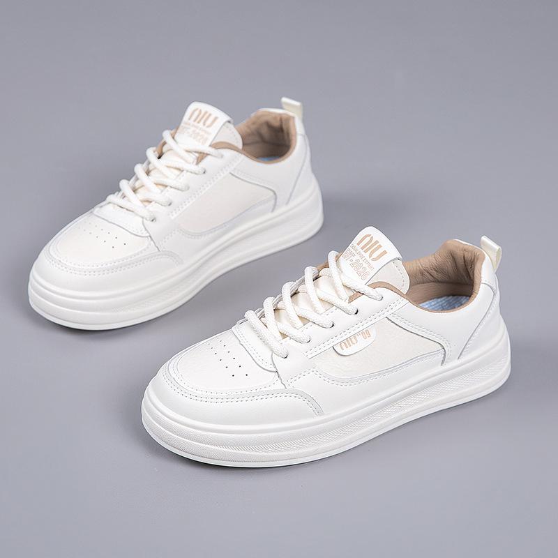 2025 Popular Spring Fashion Women's Casual Shoes Soft Soles Are Not Tired Feet High-end White Shoes Niche Sports Board Shoes