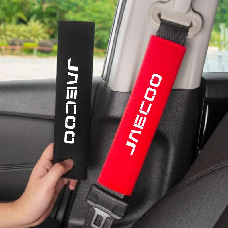 2Pcs Car Interior Accessories Auto Seat Belt Cover Shoulder Pads for CHERY JAECOO J1 J2 J3 J4 J5 J6 J7 2023 2024 Car Styling