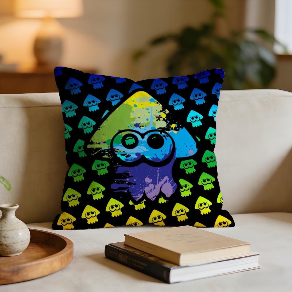Game SSplatoon Cushion Cover Short plush pillowcase for bed sofa carwashable 30x30cm