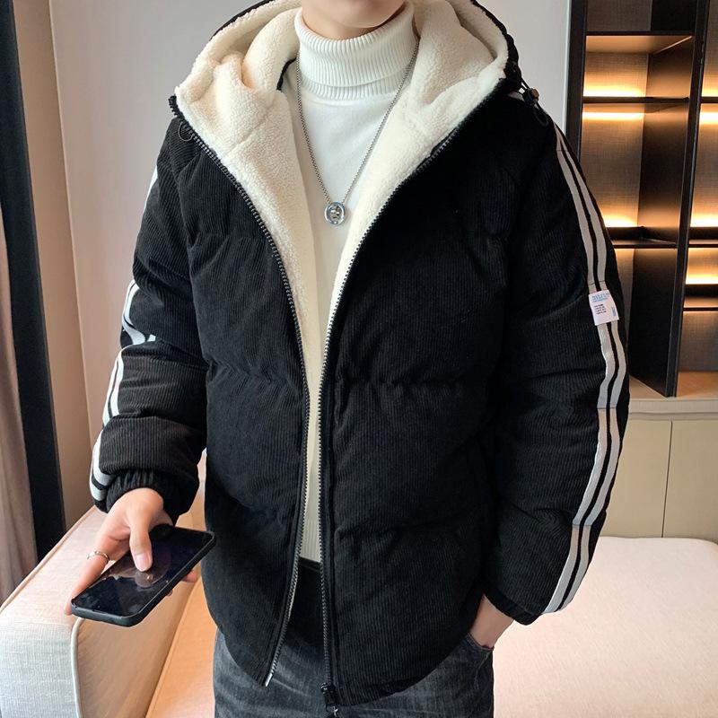 Jackets Men's Winter New Trendy Brand Down Jackets Thickened Corduroy Jackets Couples Teenagers Warm Clothes