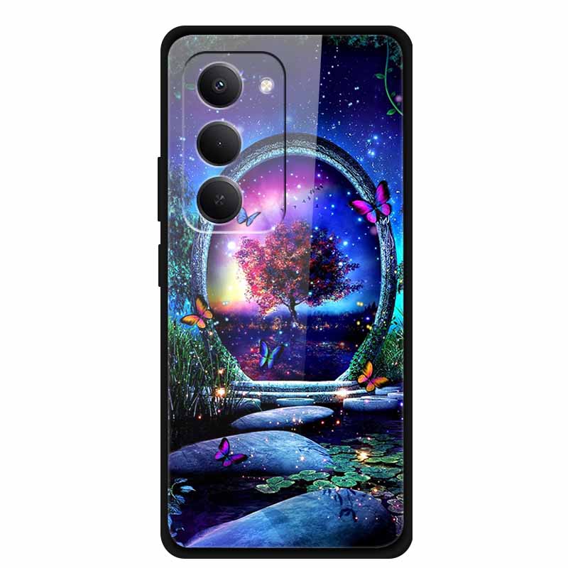 For Redmi 15 5G Case 6.9" 25057RN09E Tempered Glass Hard Covers For Redmi 15 4G 2025 Luxury Phone Cases Protective Bumper Fundas