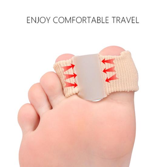 6Pcs Toe Separators for Bunions Nylon Double Loop Toe Correctors Flexible Hallux Valgus Splint for Day Night Wear