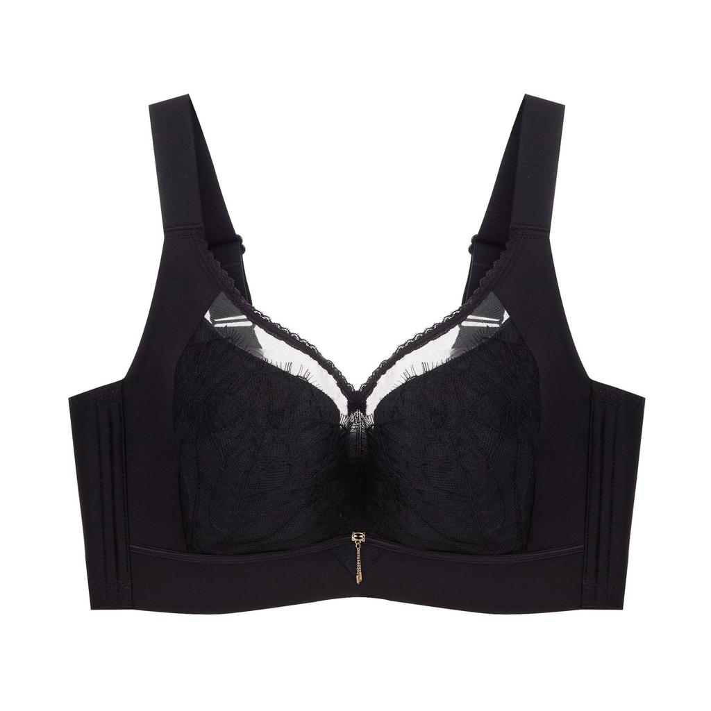 Large-sized Women's Latex Bra Gathering and Adjusting Side-retraction Accessory Bra Push Up Bra