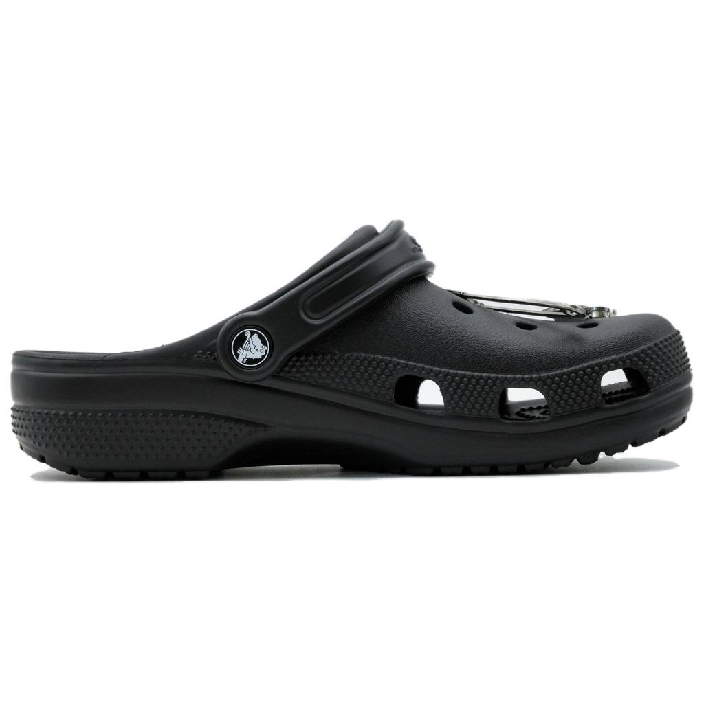 Crocs Classic Clog Pin Drill Fun EVA Comfortable Refreshing Versatile Unisex Black Hole Shoes