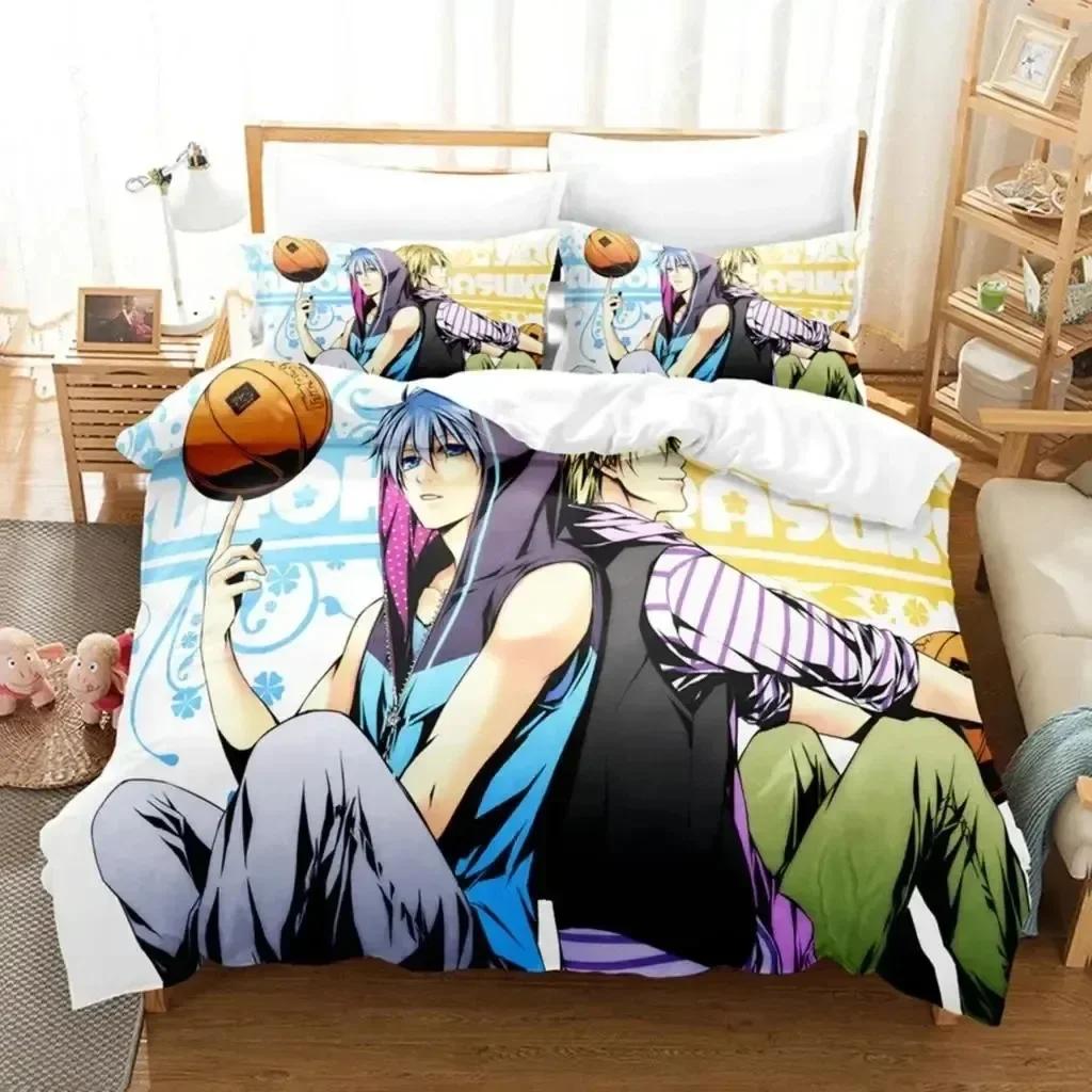 Luxuriöses Neues 3D-Druck Anime Kuroko's Basketball Bettwäscheset Jungen Mädchen Einzelbett Queen-Size Bettbezug Kinder Erwachsene Heimtextilien