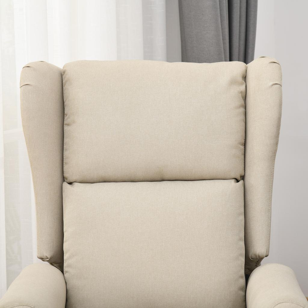 Recliner, Lift Assist, Reclining Function, up to 200kg, 72.5x94x109cm, Cream
