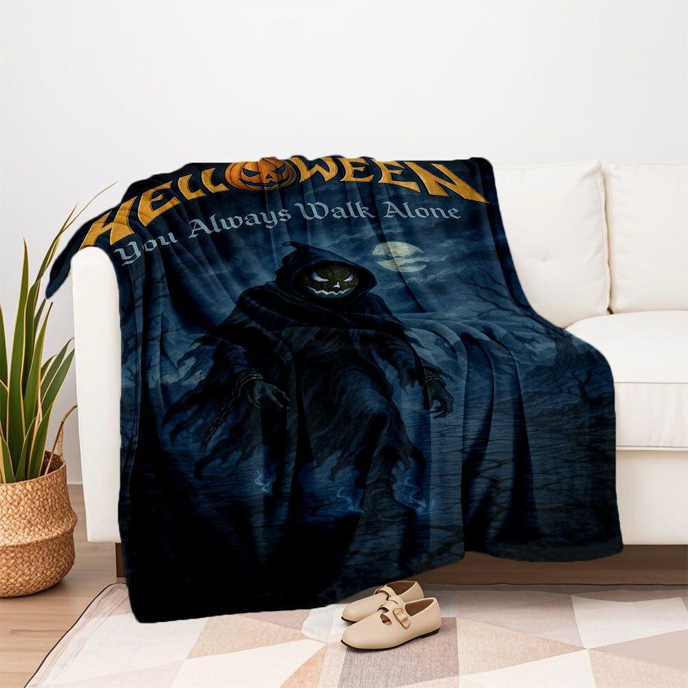 Helloween You Always Walk Alone Tisk plakátuDeka Flanelová deka na pohovku, postel, cestování, kempování, do kanceláře