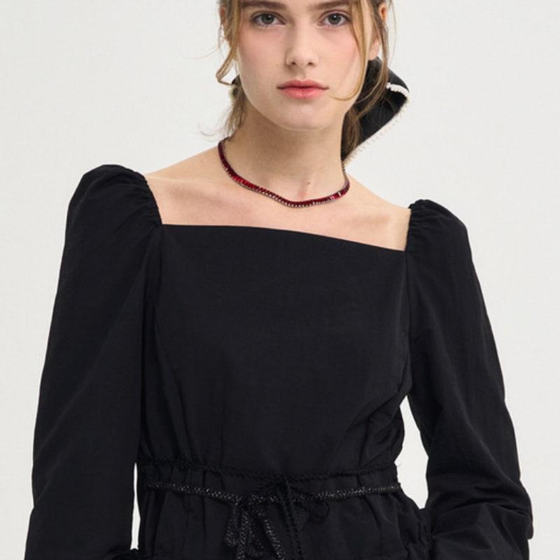 SORRY TOO MUCH LOVE Red Square Jewel Necklace_Red