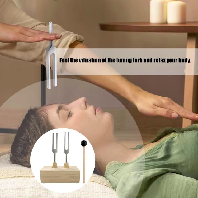 Forchette Sonore per Guarigione 432Hz 528Hz Forchette Armoniche Risonanti con Scatola Risonante per Pratica Sport Fisici Fitness Resistenza