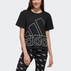 New Adidas Set in Sleeve T Shirt Women's Black GK3330