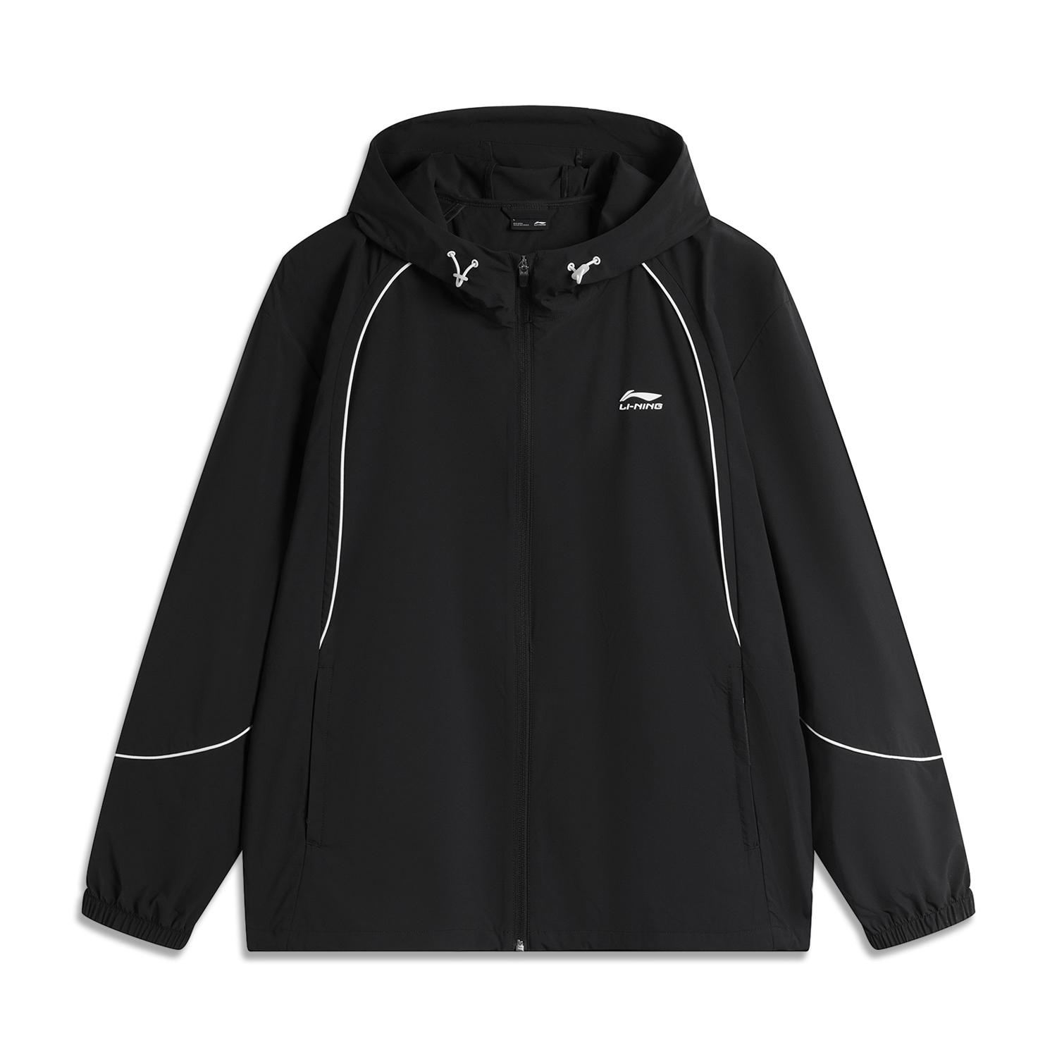 

Li-Ning Men s Hooded Windbreaker Jacket Black AFDU549-3 M
