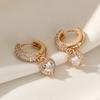 Fashion Water Droplets Dangle Earrings for Women Sparkling Zirconia Fashion Jewelry Gift