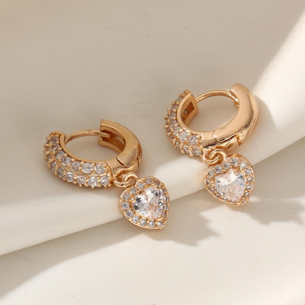 Fashion Water Droplets Dangle Earrings for Women Sparkling Zirconia Fashion Jewelry Gift