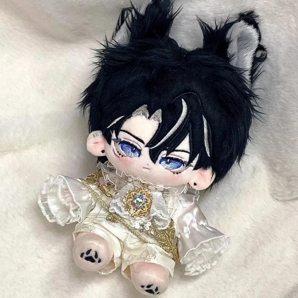 Plush 20Cm Doll Clothes Retro Medieval Prince Suit Red Flame Mini Shirt Pants Set Soft Stuffed Plush Toy Dress Up Accessories