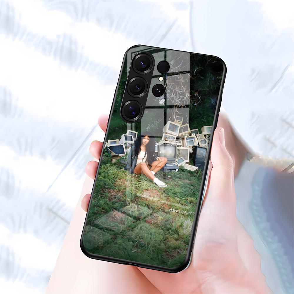 Singer SZA Lana Phone Case For Samsung S26 S25 S24 FE S23 S22 S21 Plus S20 Ultra Note20Ultra Black Glass Cover